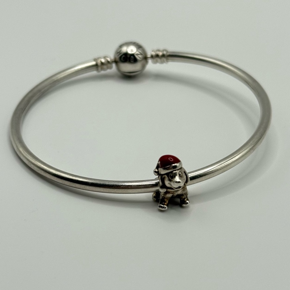 AUTHENTIC PANDORA Christmas Puppy Charm
